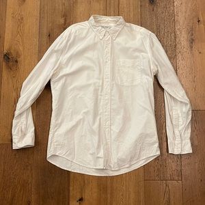 White Canvas Dress Shirt American Apparel